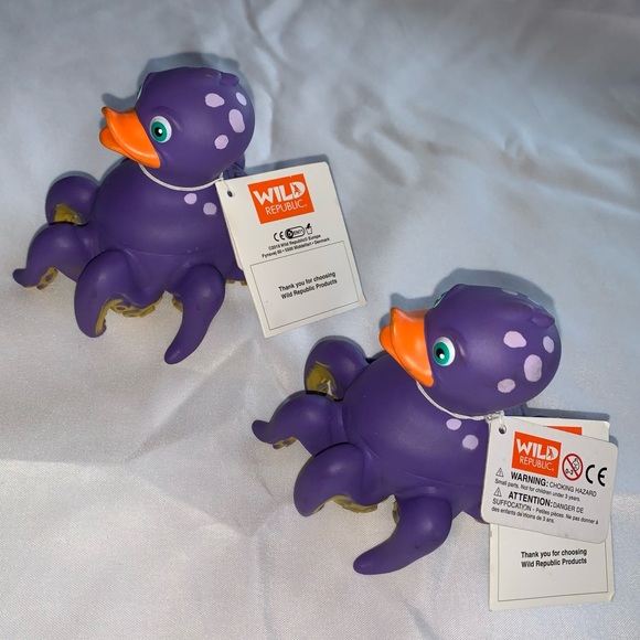 Wild Republic Rubber Octopus Ducks Toys, 4" set of 2 - Picture 1 of 5